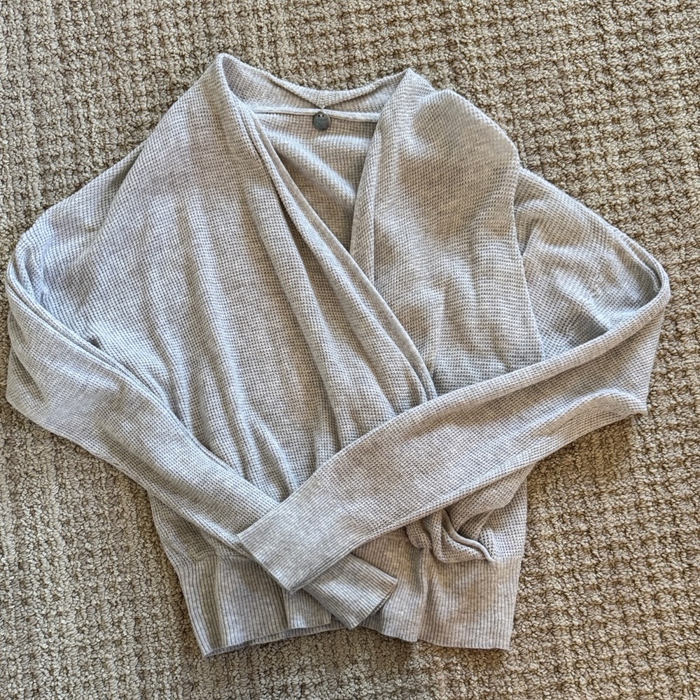 Margaret O'Leary Heather Gray V-Neck Sweater